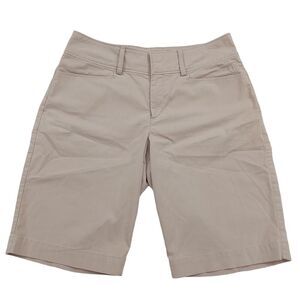 Bogner Bermuda Shorts 10" Womens 8 Beige Flat Front Lightweight Casual Outdoor